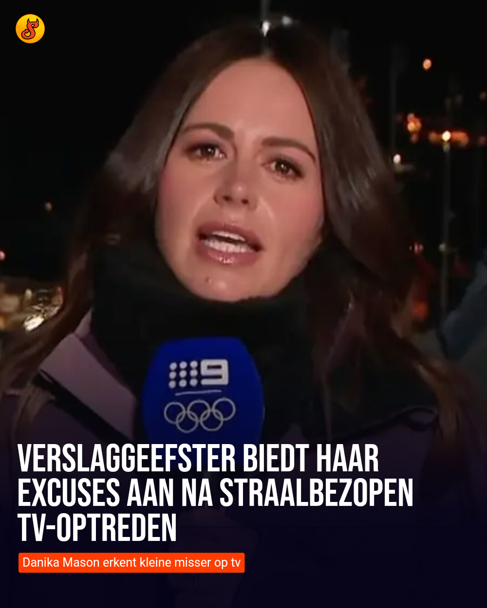 Verslaggeefster biedt haar excuses aan na straalbezopen tv-optreden