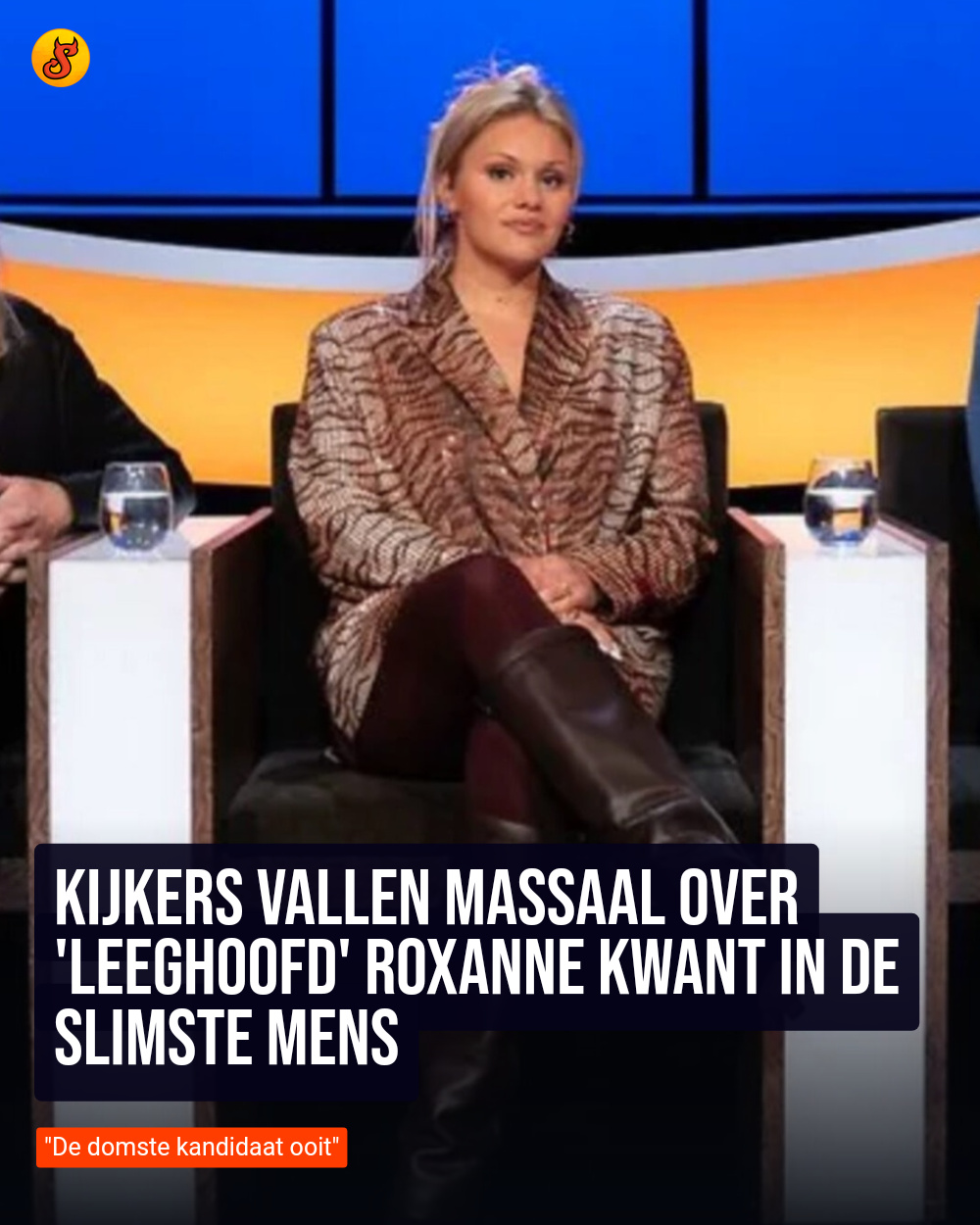 Kijkers vallen massaal over 'leeghoofd' Roxanne Kwant in De Slimste Mens
