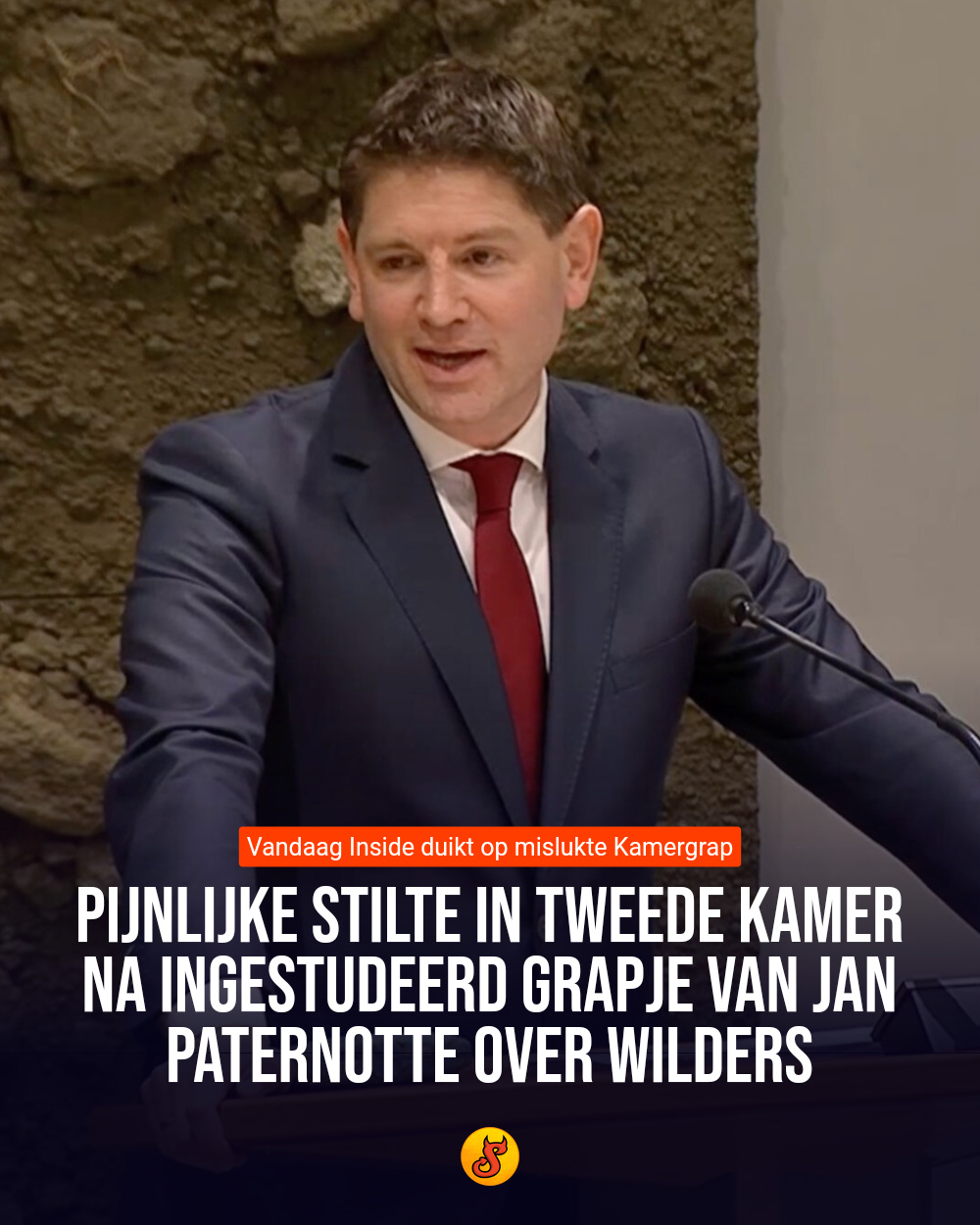 Pijnlijke stilte in Tweede Kamer na ingestudeerd grapje van Jan Paternotte over Wilders