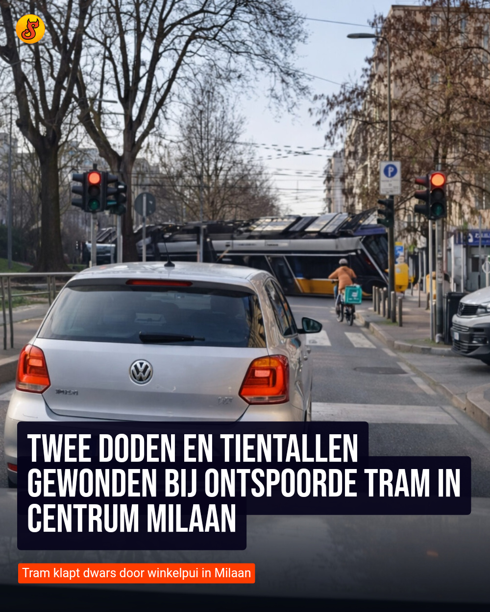 Twee doden en tientallen gewonden bij ontspoorde tram in centrum Milaan
