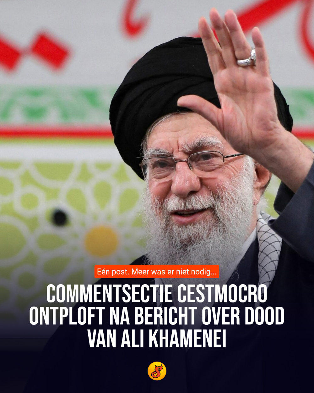 Commentsectie cestmocro ontploft na bericht over dood van Ali Khamenei