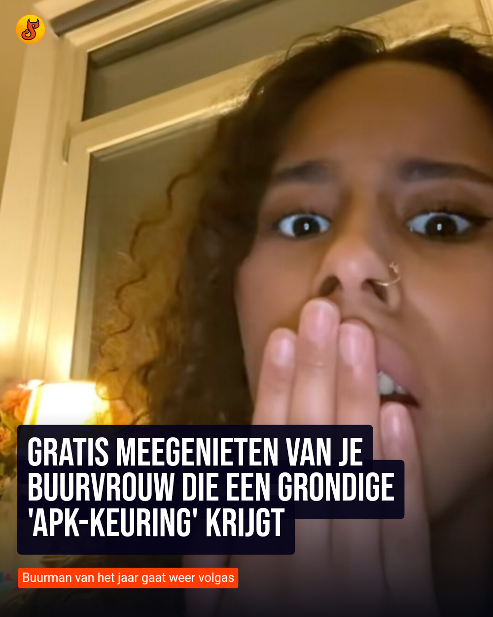 Gratis meegenieten van je buurvrouw die een grondige 'APK-keuring' krijgt