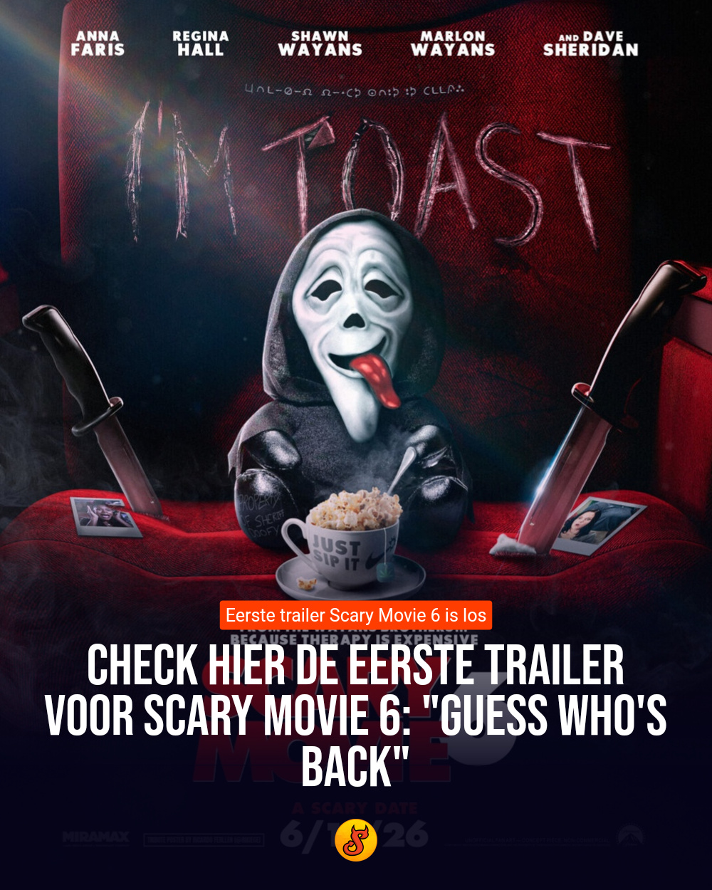 Check hier de eerste trailer voor Scary Movie 6: "Guess who's back"