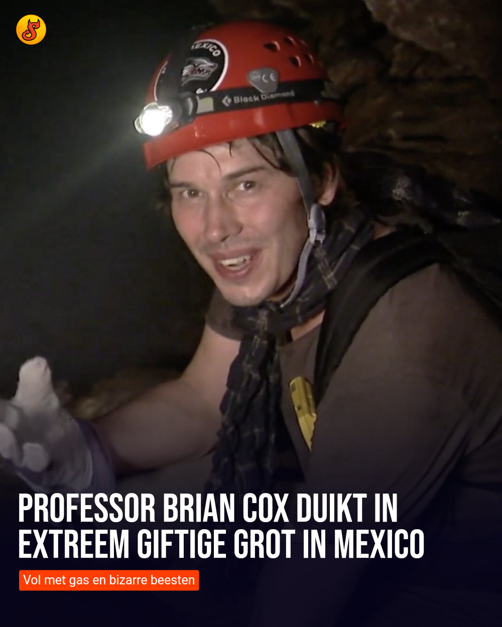 Professor Brian Cox duikt in extreem giftige grot in Mexico