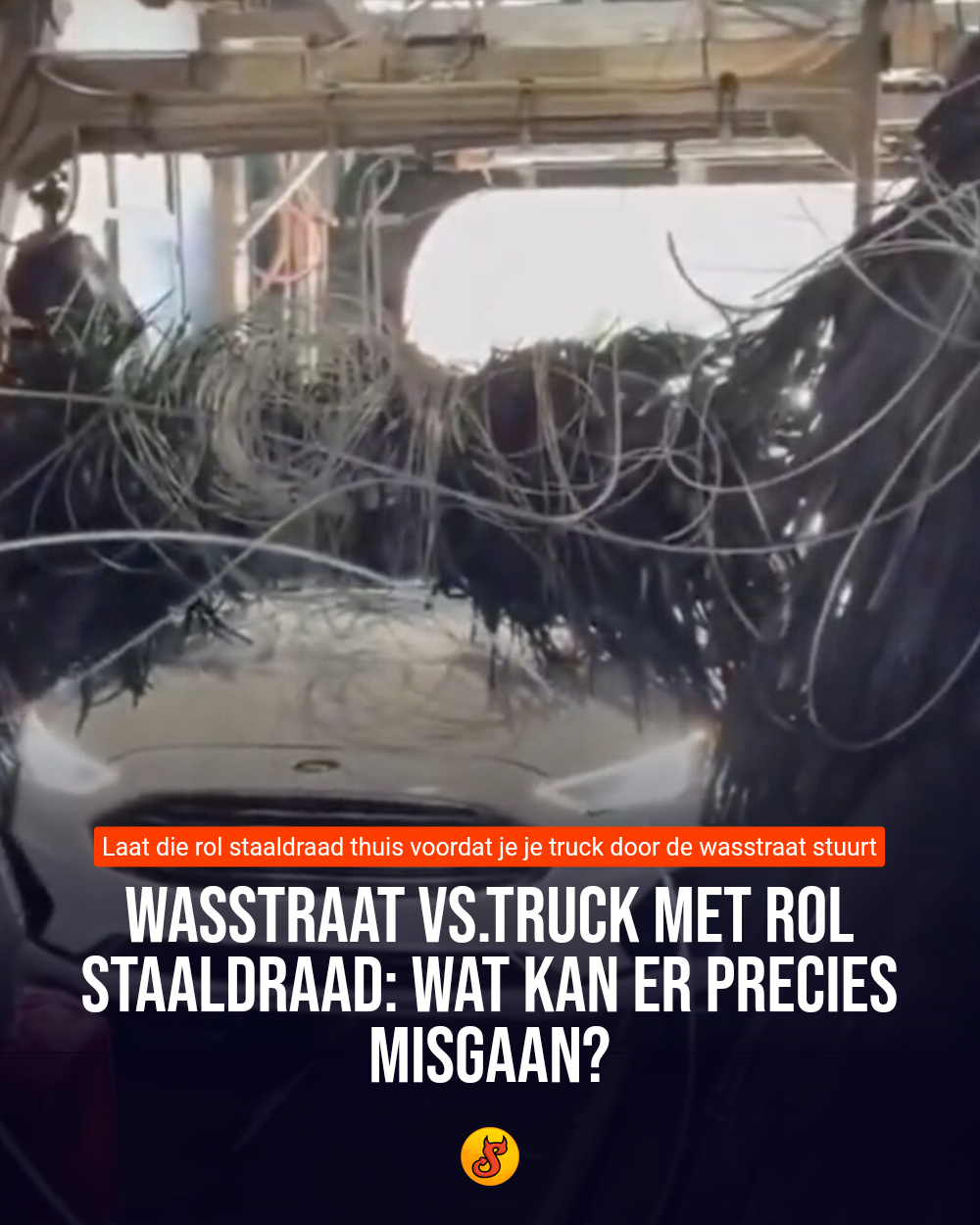 Wasstraat vs.truck met rol staaldraad: Wat kan er precies misgaan?
