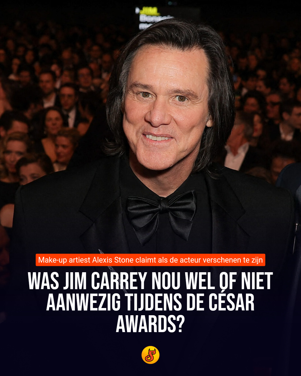 Was Jim Carrey nou wel of niet aanwezig tijdens de César Awards?