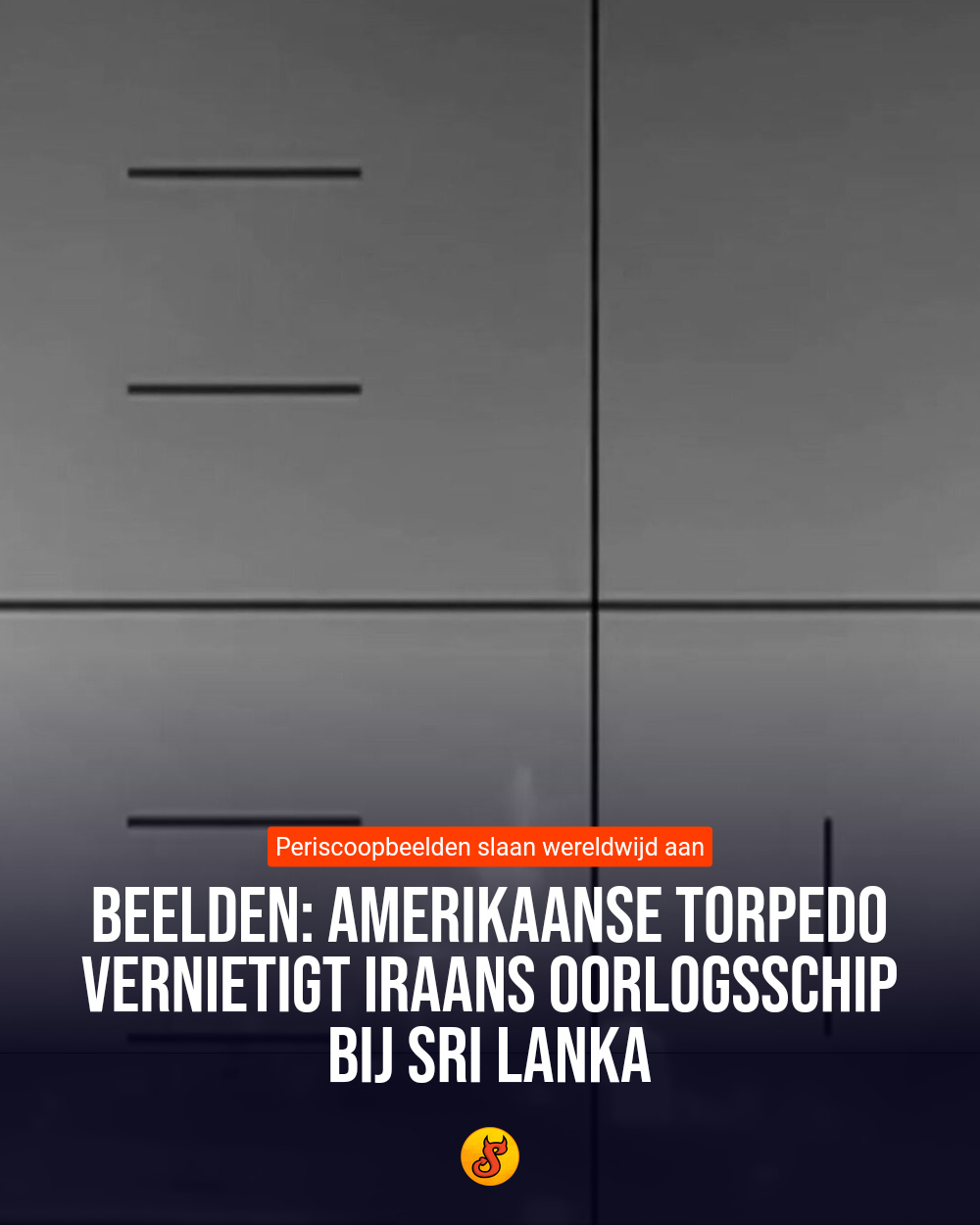 Beelden: Amerikaanse torpedo vernietigt Iraans oorlogsschip bij Sri Lanka