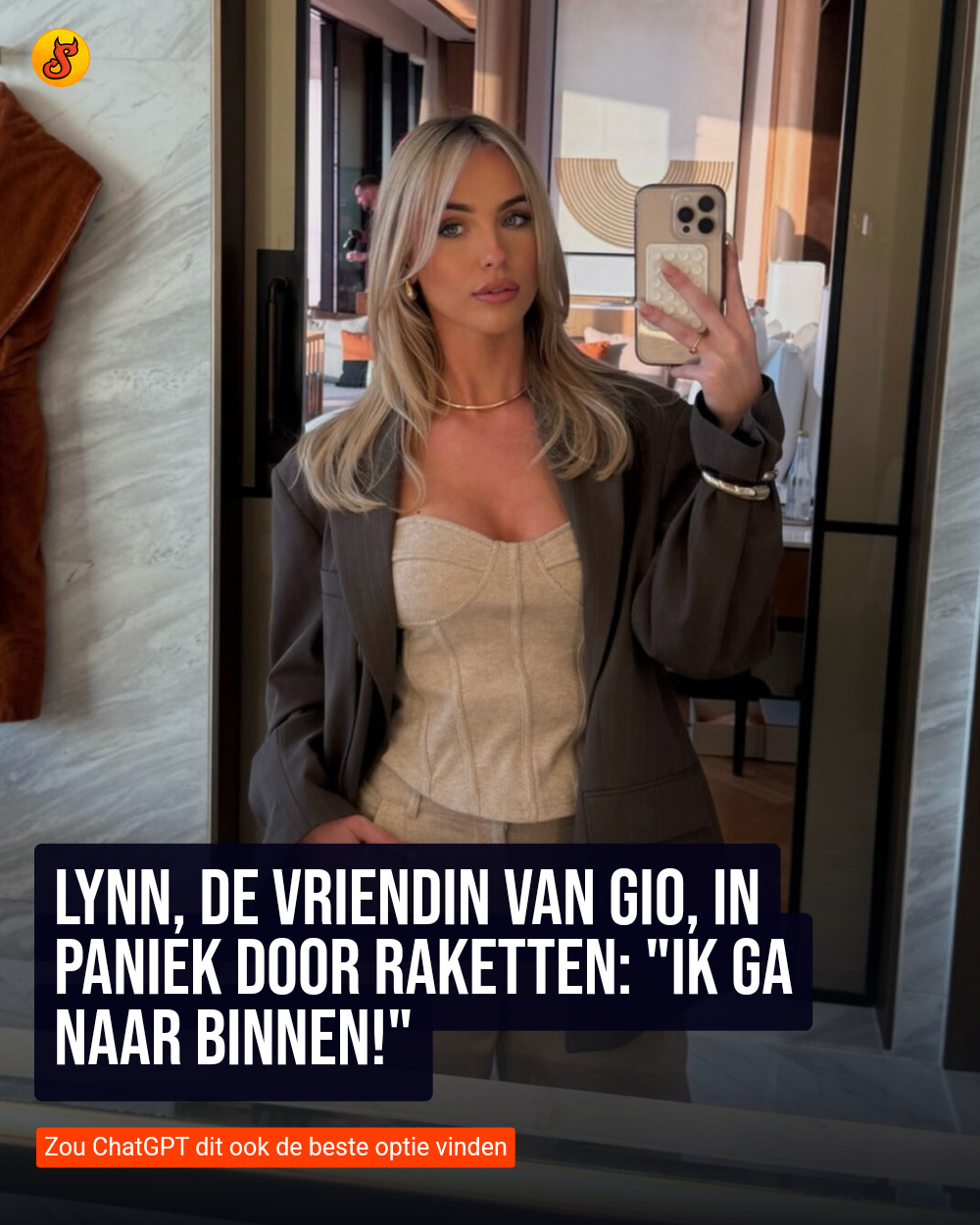 Lynn, de vriendin van Gio, in paniek door raketten: "Ik ga naar binnen!"