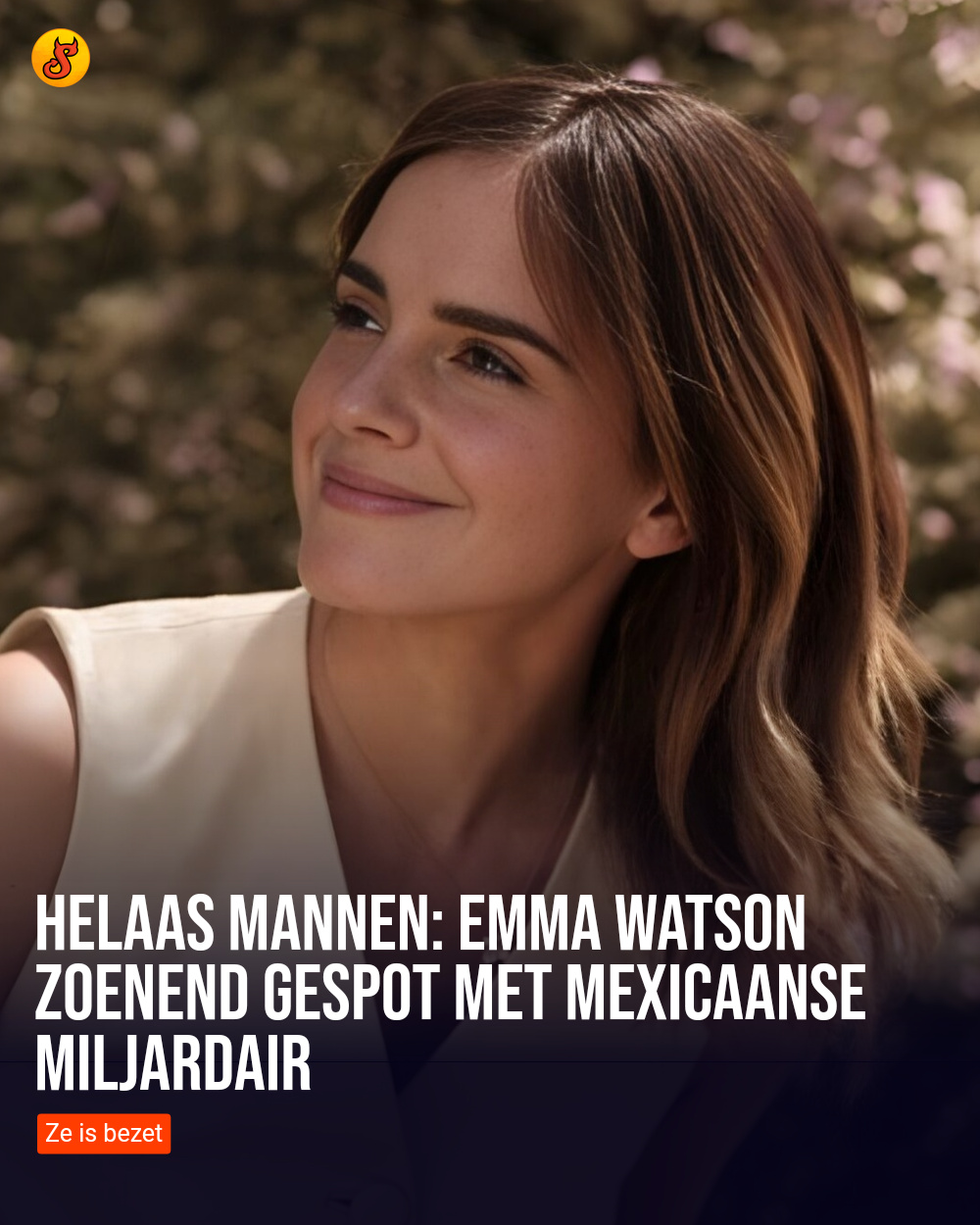 Helaas mannen: Emma Watson zoenend gespot met Mexicaanse miljardair