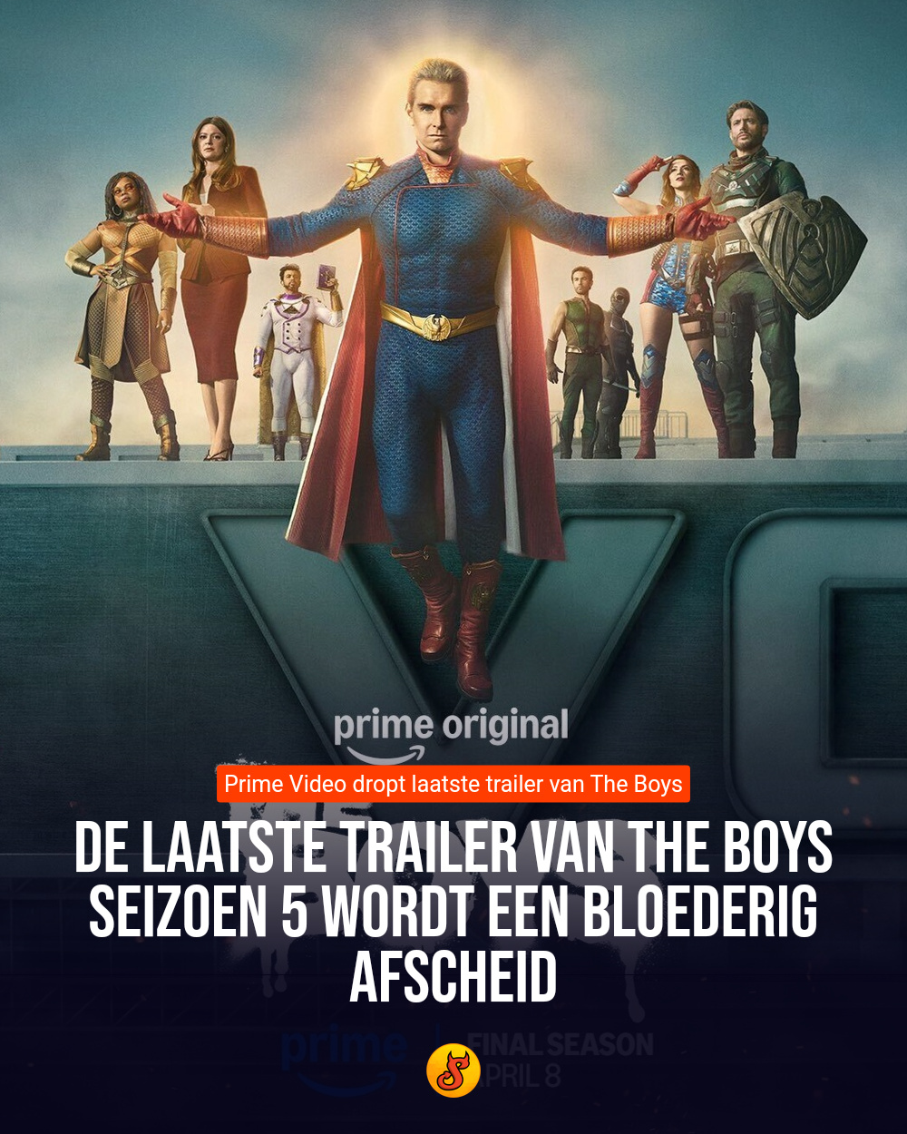 De laatste trailer van The Boys seizoen 5 wordt een bloederig afscheid