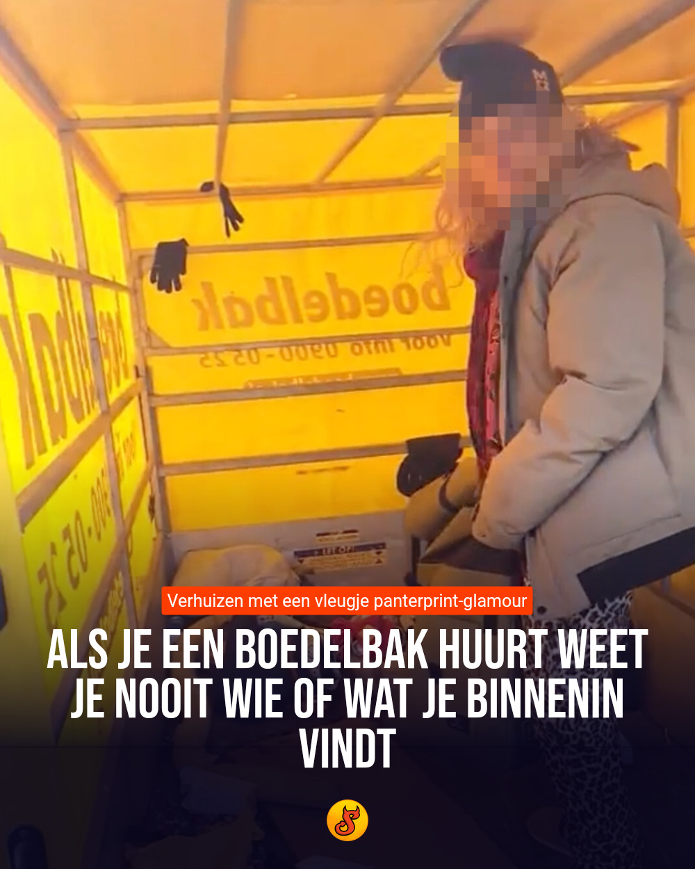 Als je een boedelbak huurt weet je nooit wie of wat je binnenin vindt