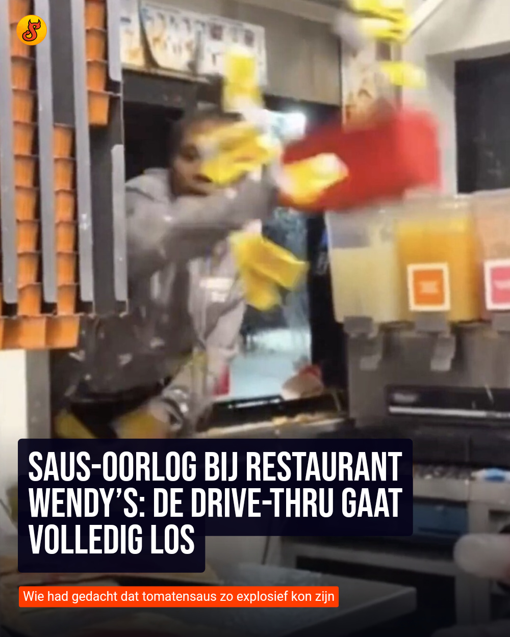 Saus-oorlog bij restaurant Wendy’s: De drive-thru gaat volledig los