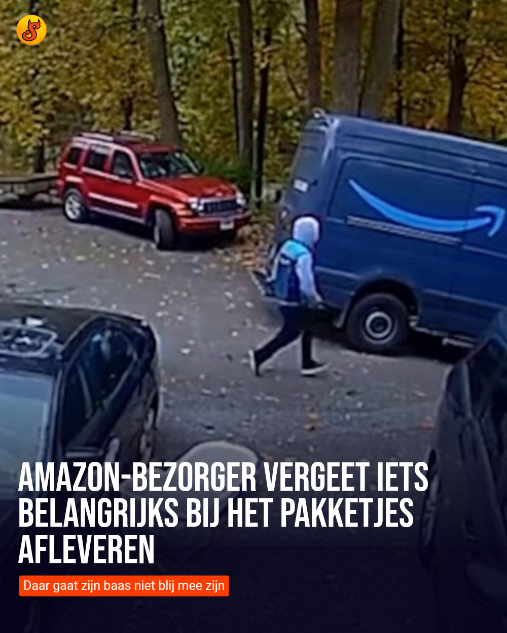 Amazon-bezorger vergeet iets belangrijks bij het pakketjes afleveren