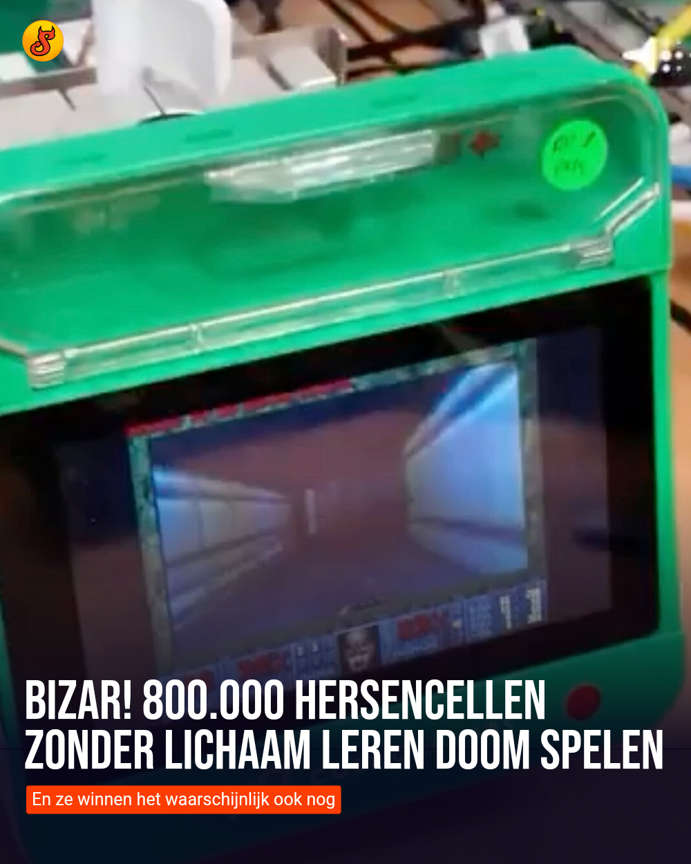 Bizar! 800.000 hersencellen zonder lichaam leren DOOM spelen