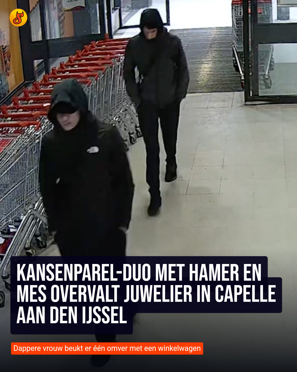 Kansenparel-duo met hamer en mes overvalt juwelier in Capelle aan den IJssel