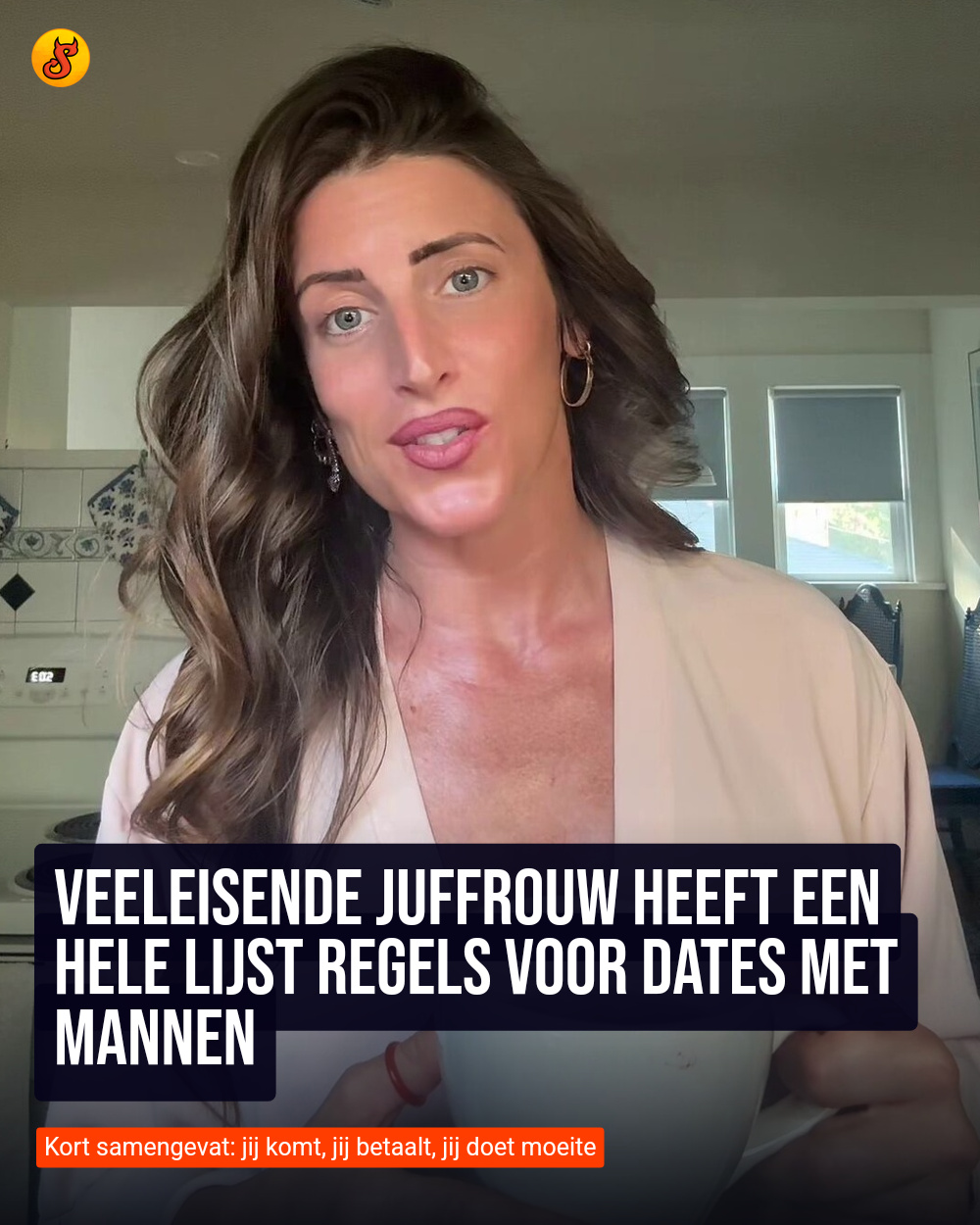 Veeleisende juffrouw heeft een hele lijst regels voor dates met mannen
