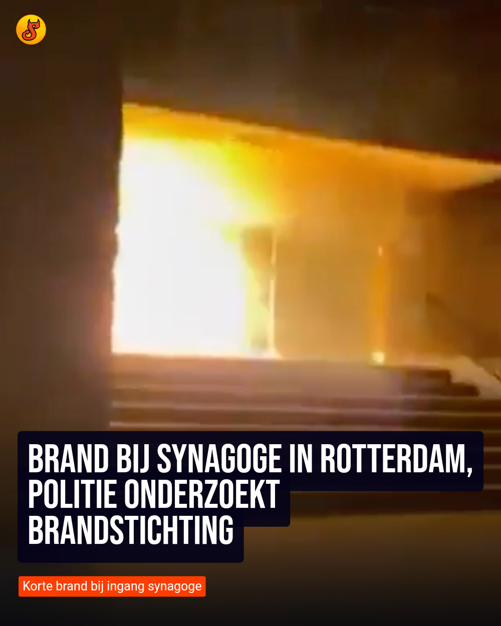 Brand bij synagoge in Rotterdam, politie onderzoekt brandstichting