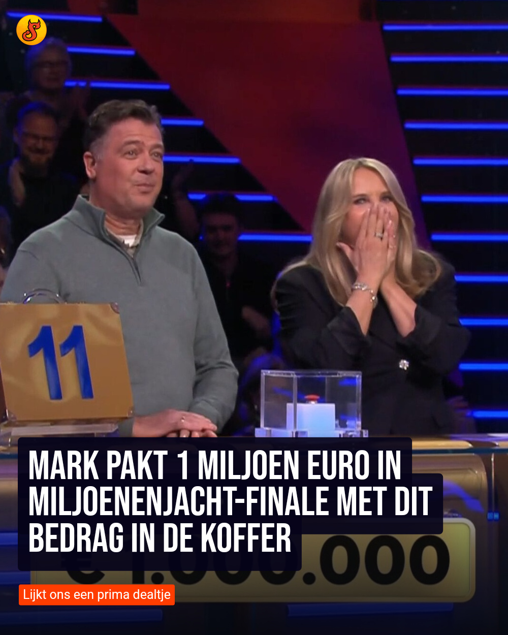 Mark pakt 1 miljoen euro in Miljoenenjacht-finale met dit bedrag in de koffer