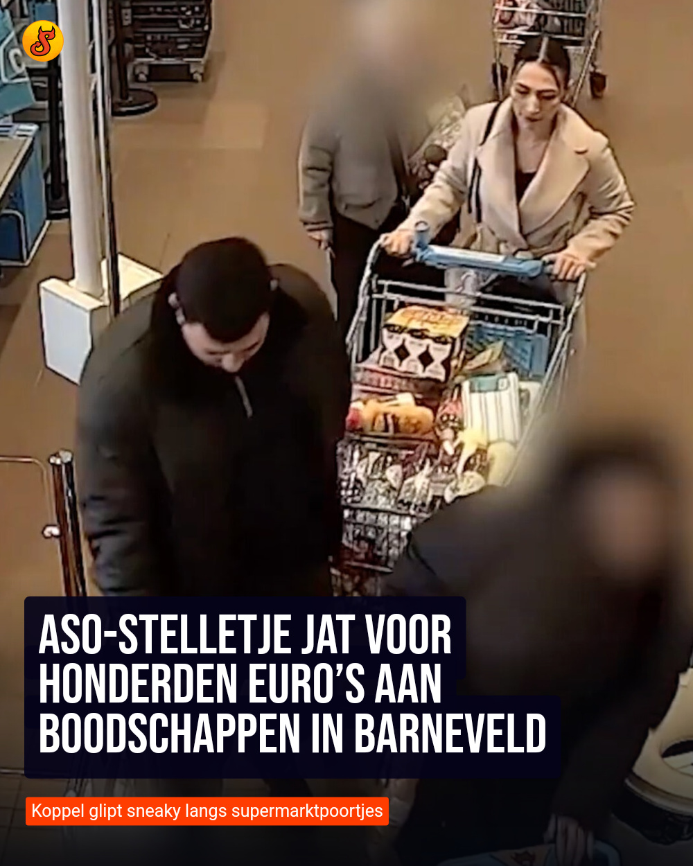 Aso-stelletje jat voor honderden euro’s aan boodschappen in Barneveld