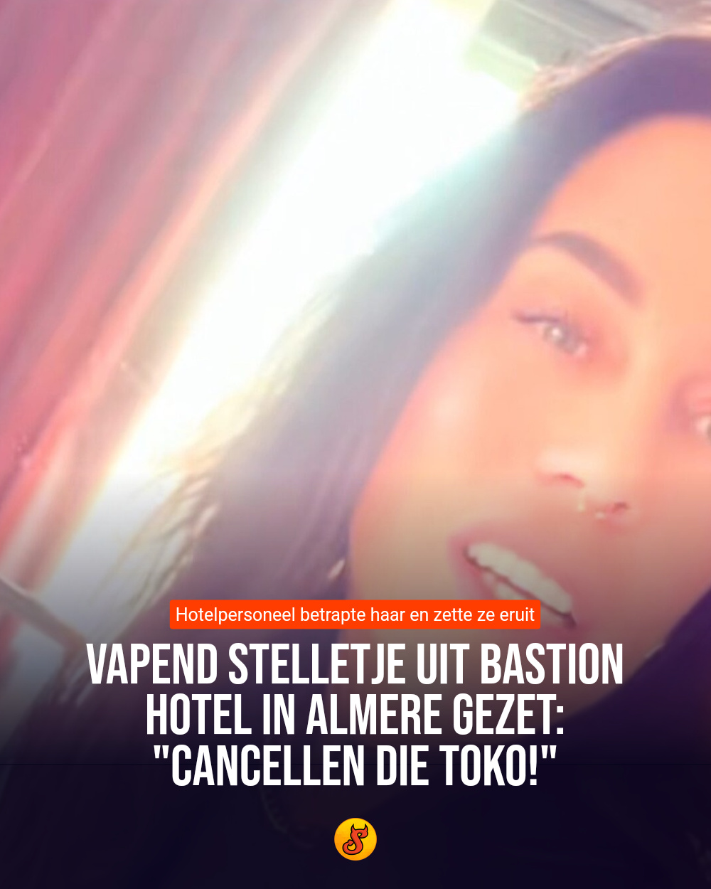 Vapend stelletje uit Bastion hotel in Almere gezet: "Cancellen die toko!"