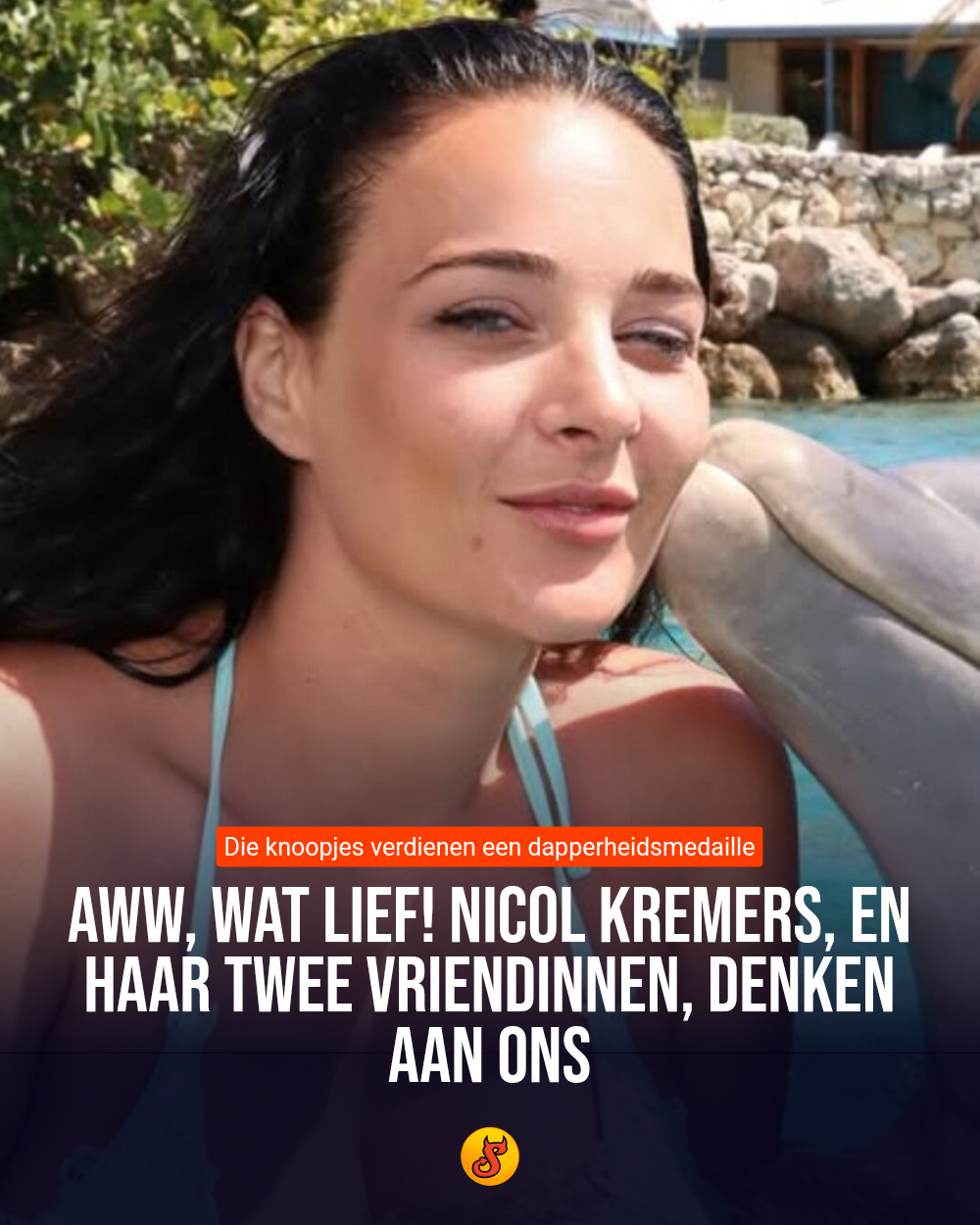 Aww, wat lief! Nicol Kremers, en haar twee vriendinnen, denken aan ons