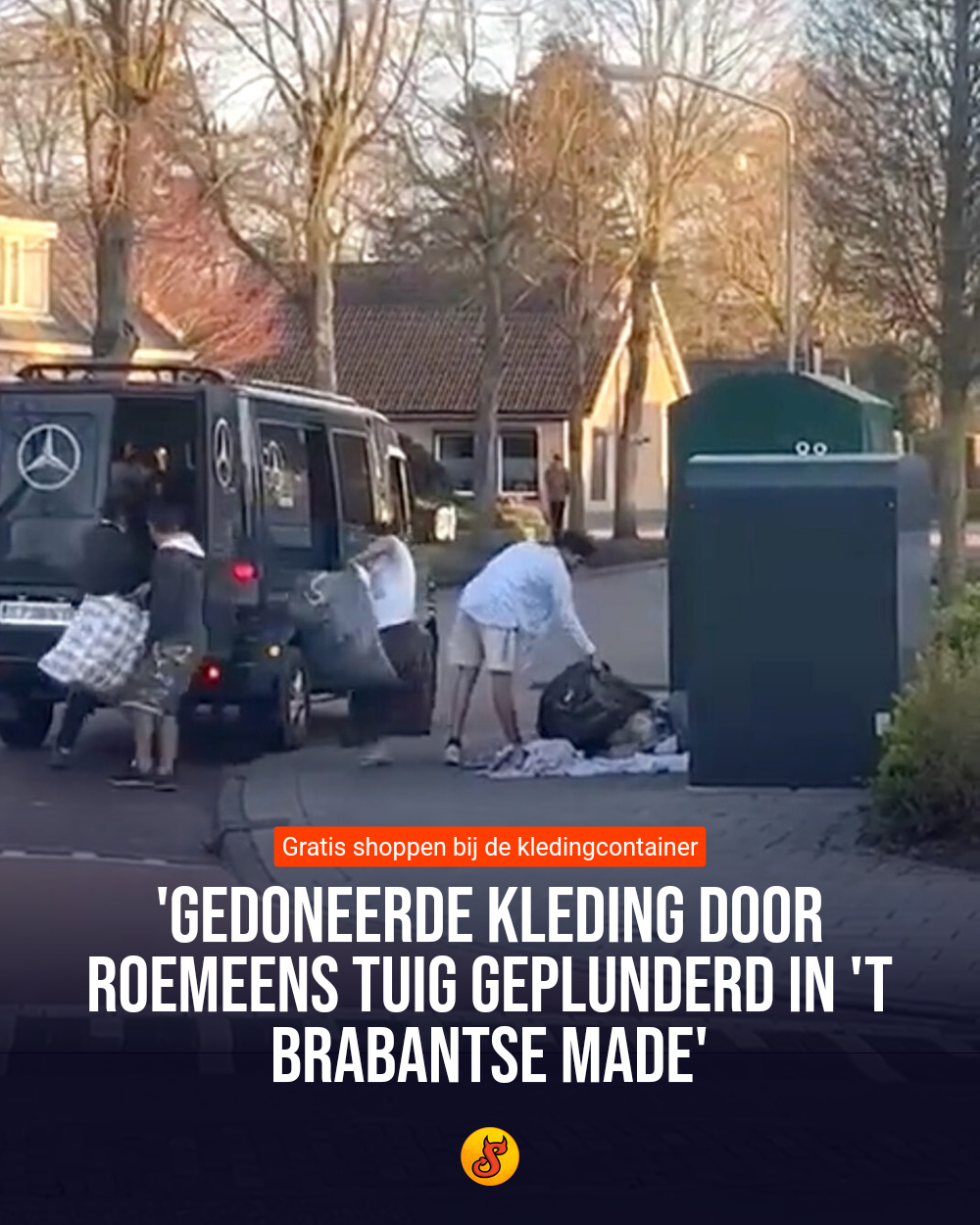 'Gedoneerde kleding door Roemeens tuig geplunderd in 't Brabantse Made'