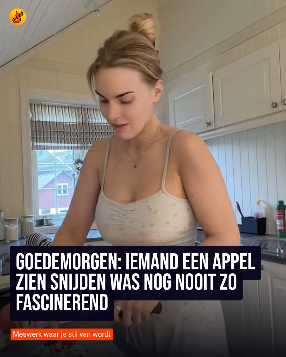 Goedemorgen: Iemand een appel zien snijden was nog nooit zo fascinerend