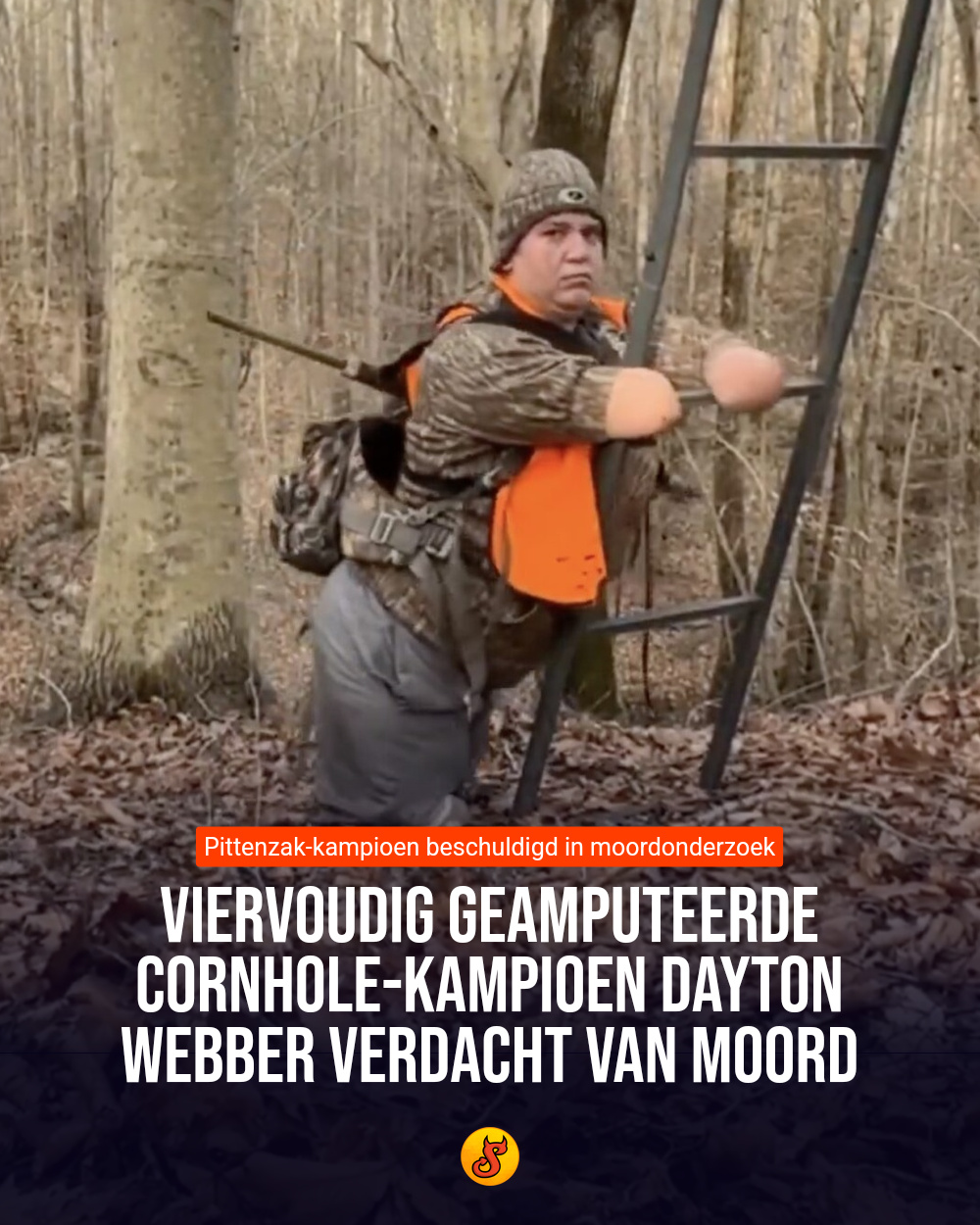 Viervoudig geamputeerde cornhole-kampioen Dayton Webber verdacht van moord