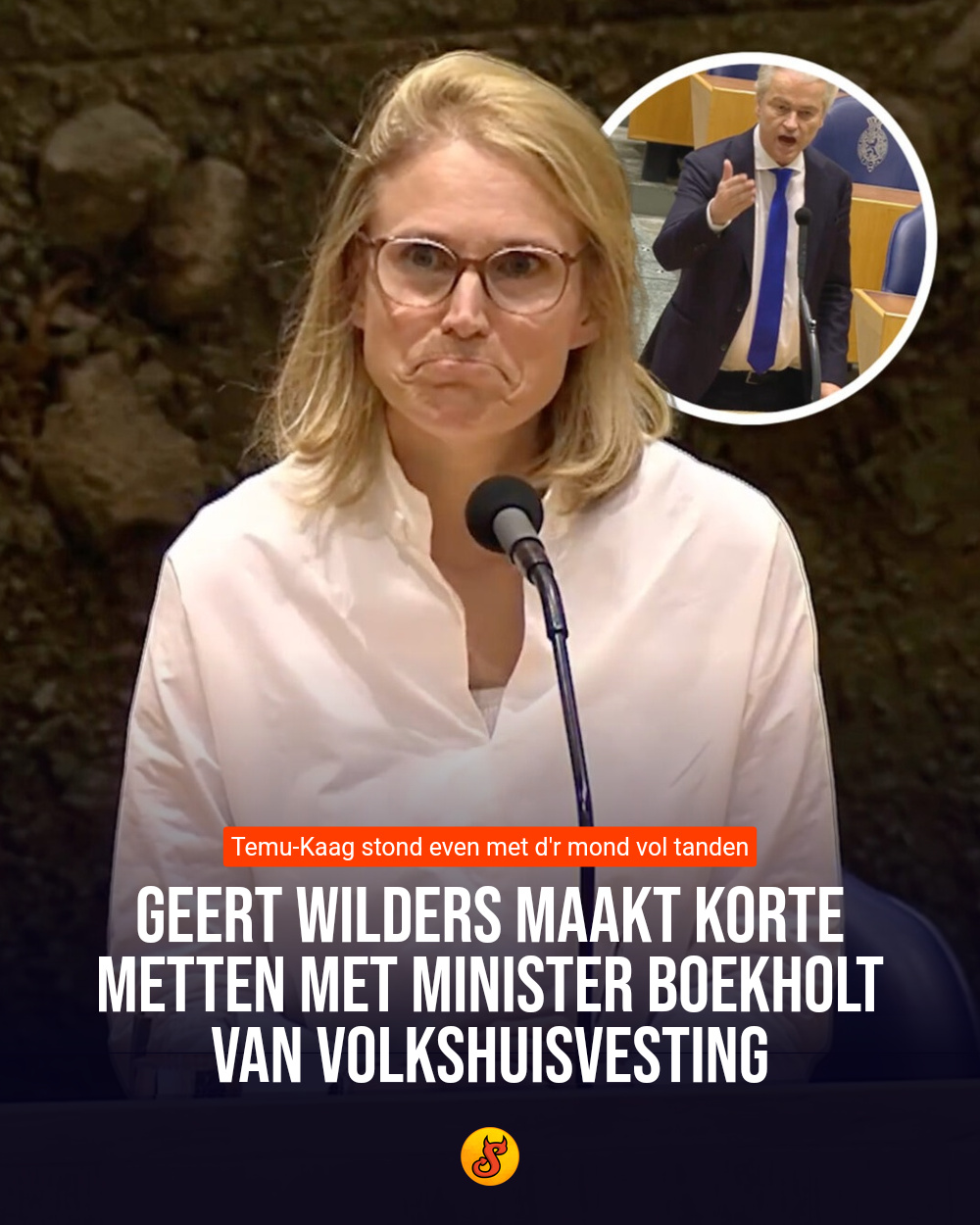 Geert Wilders maakt korte metten met Minister Boekholt van Volkshuisvesting