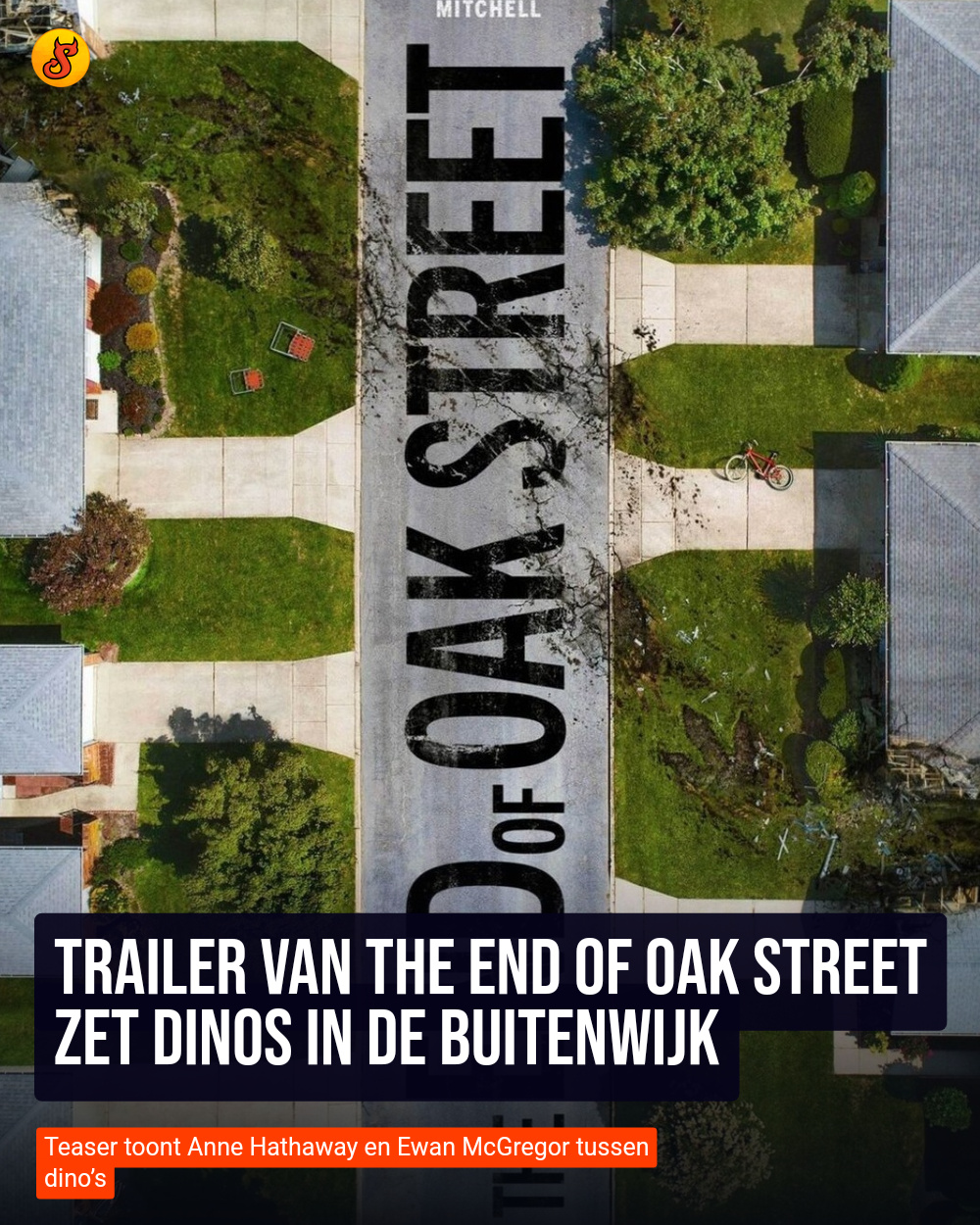 Trailer van The End of Oak Street zet dinos in de buitenwijk