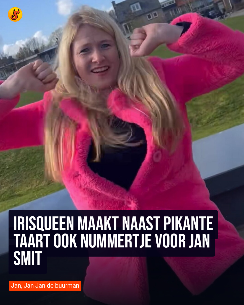 IrisQueen maakt naast pikante taart ook nummertje voor Jan Smit