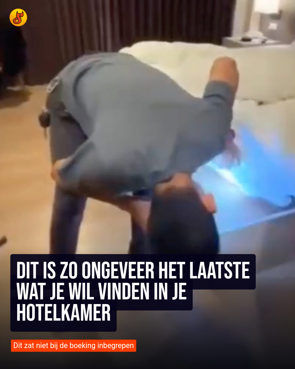 Dit is zo ongeveer het laatste wat je wil vinden in je hotelkamer
