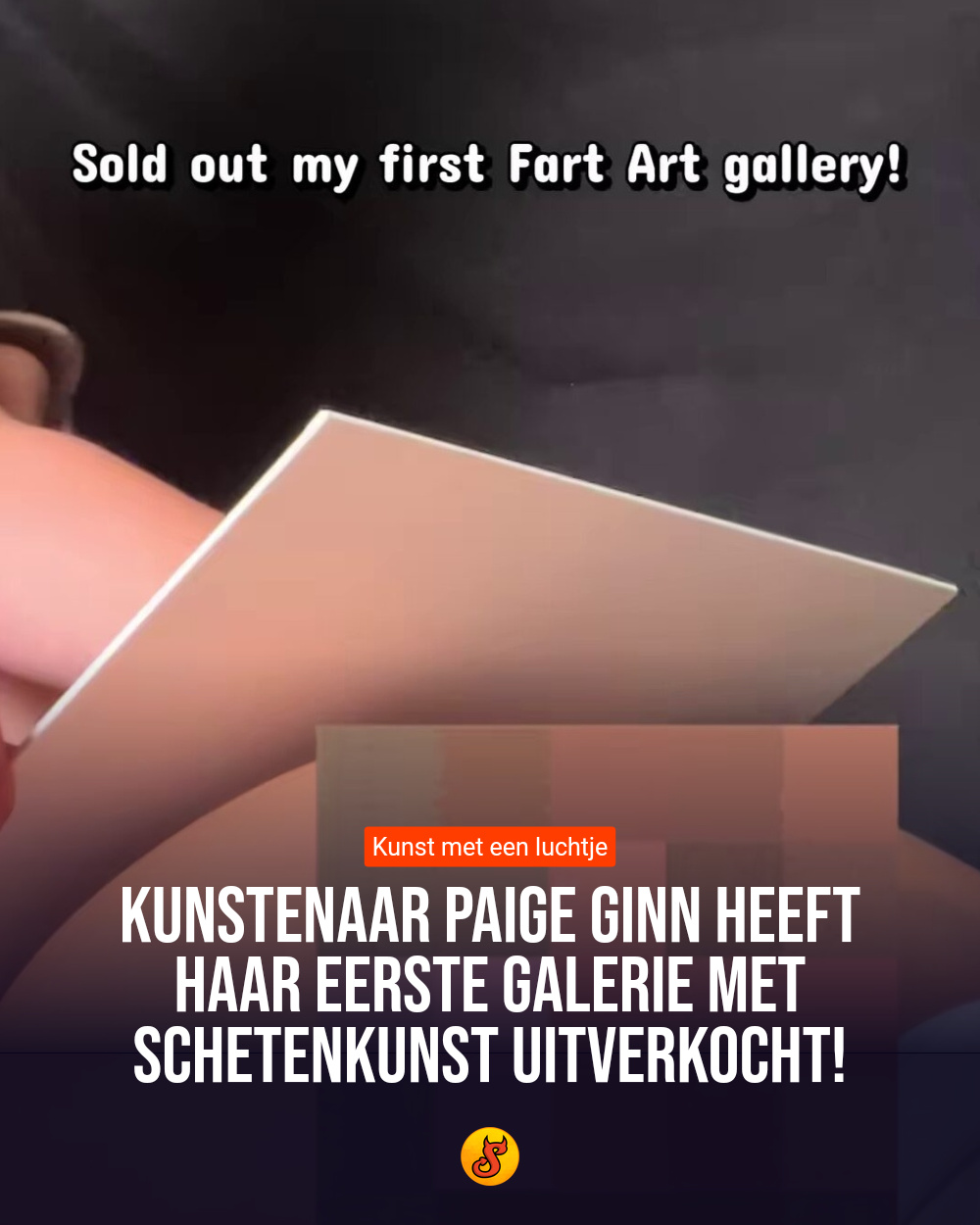 Kunstenaar Paige Ginn heeft haar eerste galerie met schetenkunst uitverkocht!