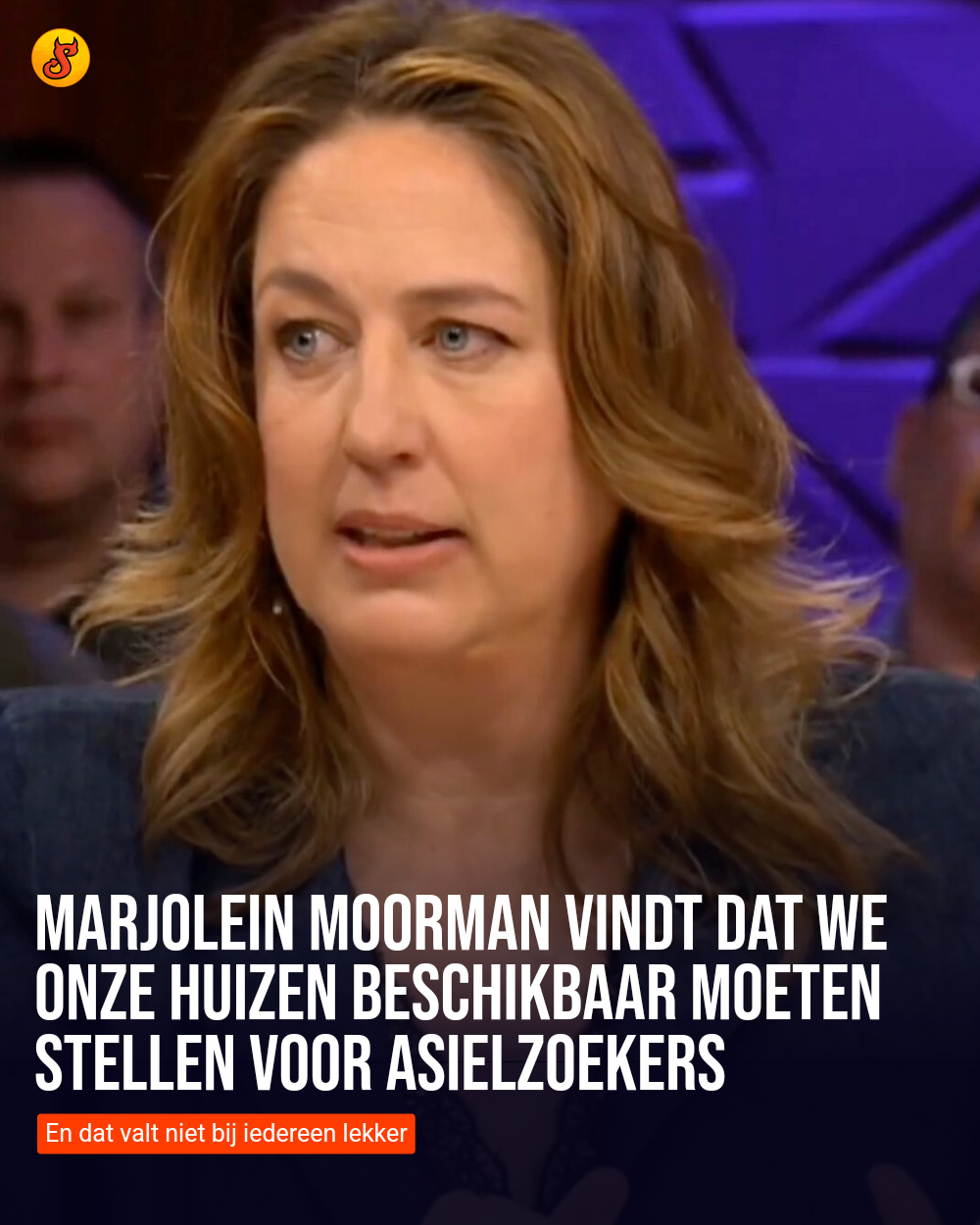 Marjolein Moorman vindt dat we onze huizen beschikbaar moeten stellen voor asielzoekers