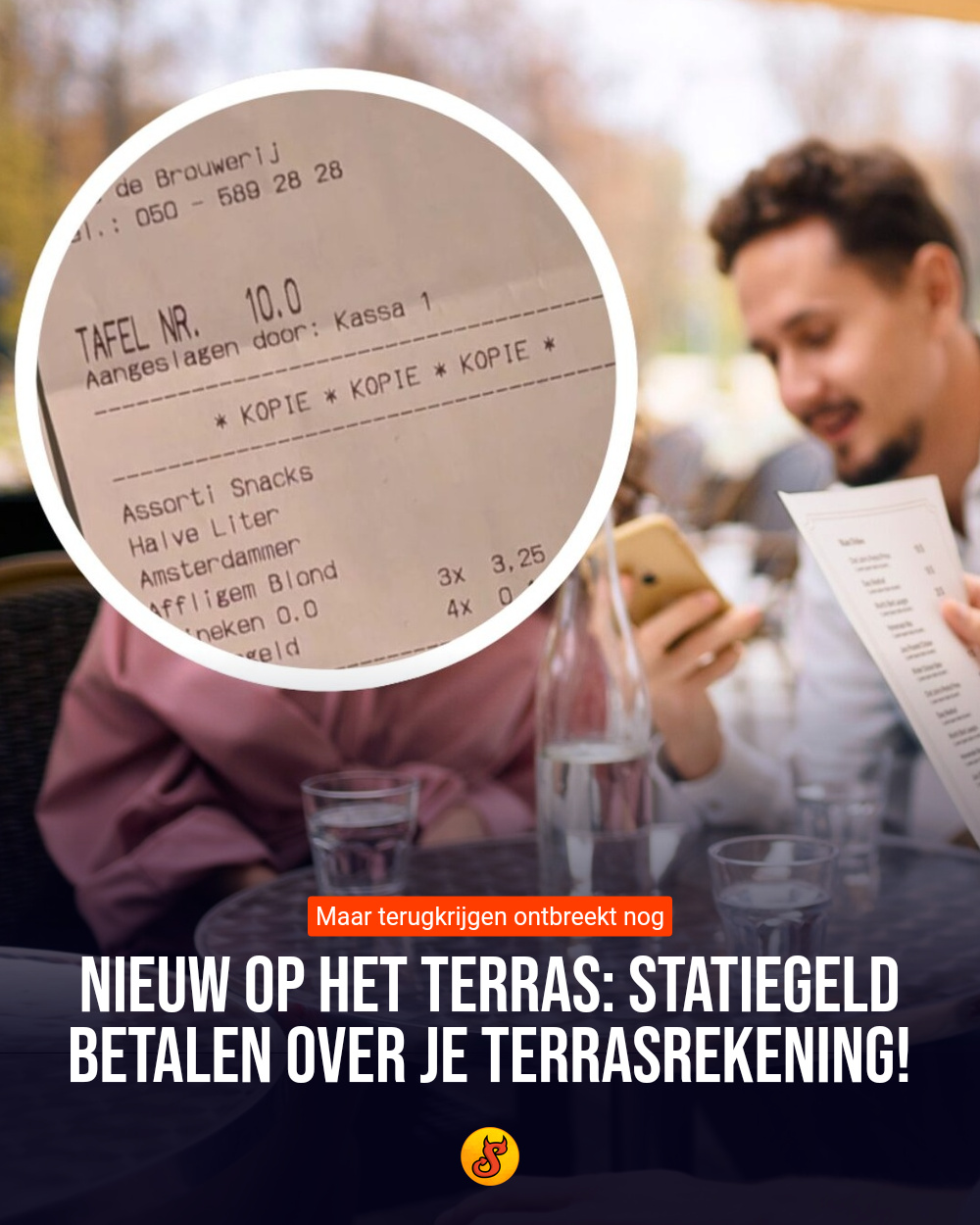 Nieuw op het terras: Statiegeld betalen over je terrasrekening!