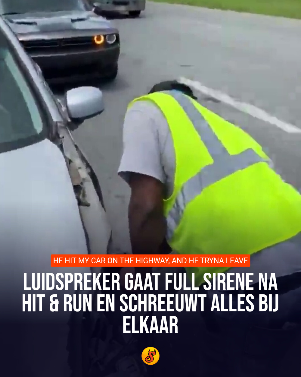 Luidspreker gaat full sirene na hit & run en schreeuwt alles bij elkaar