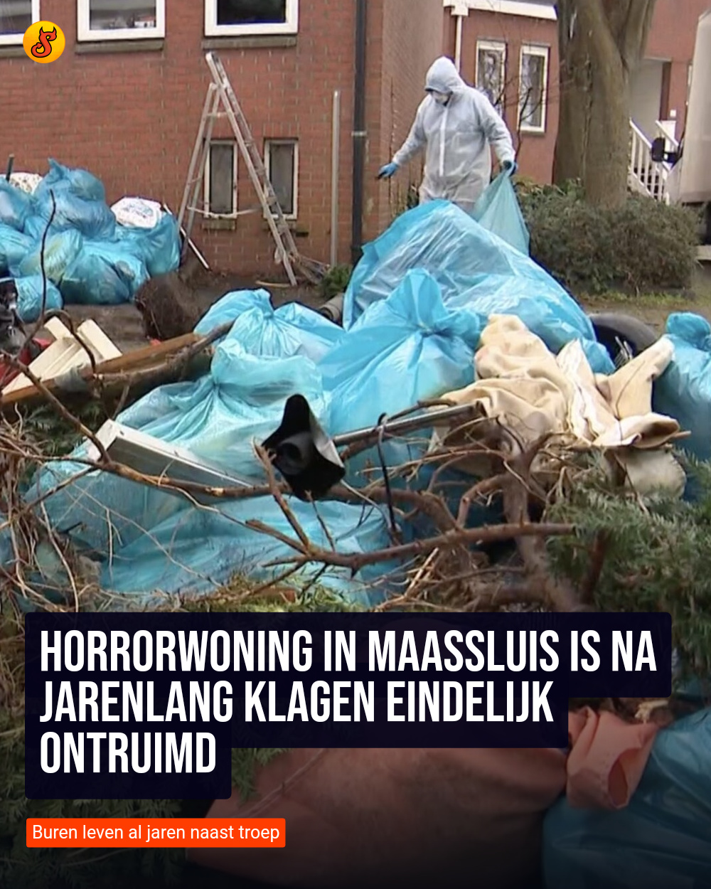 Horrorwoning in Maassluis is na jarenlang klagen eindelijk ontruimd