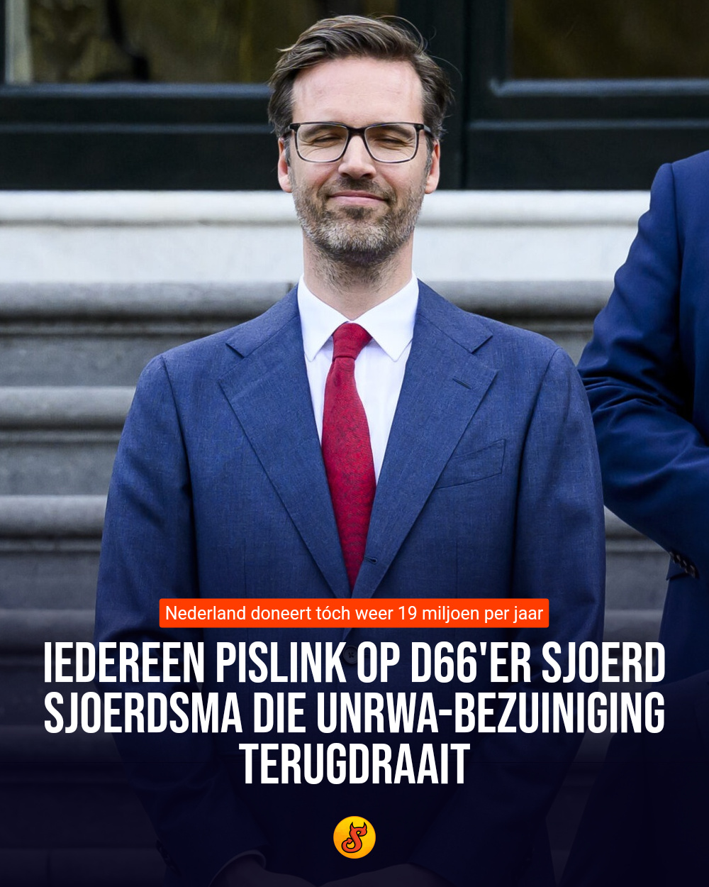 Iedereen pislink op D66'er Sjoerd Sjoerdsma die UNRWA-bezuiniging terugdraait