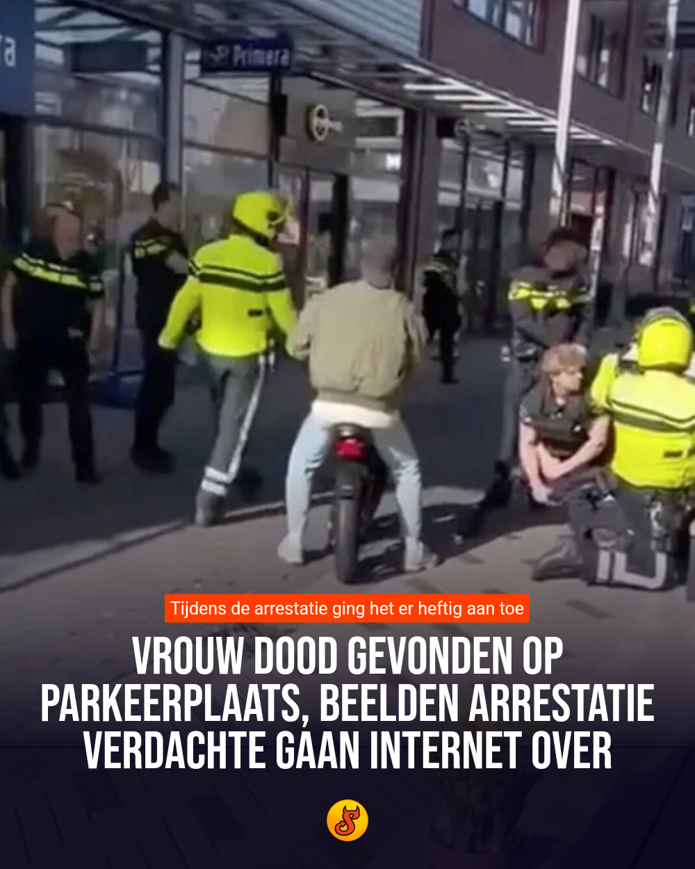 Vrouw dood gevonden op parkeerplaats, beelden arrestatie verdachte gaan internet over