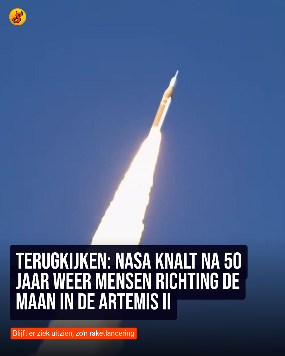 Terugkijken: NASA knalt na 50 jaar weer mensen richting de maan in de Artemis II