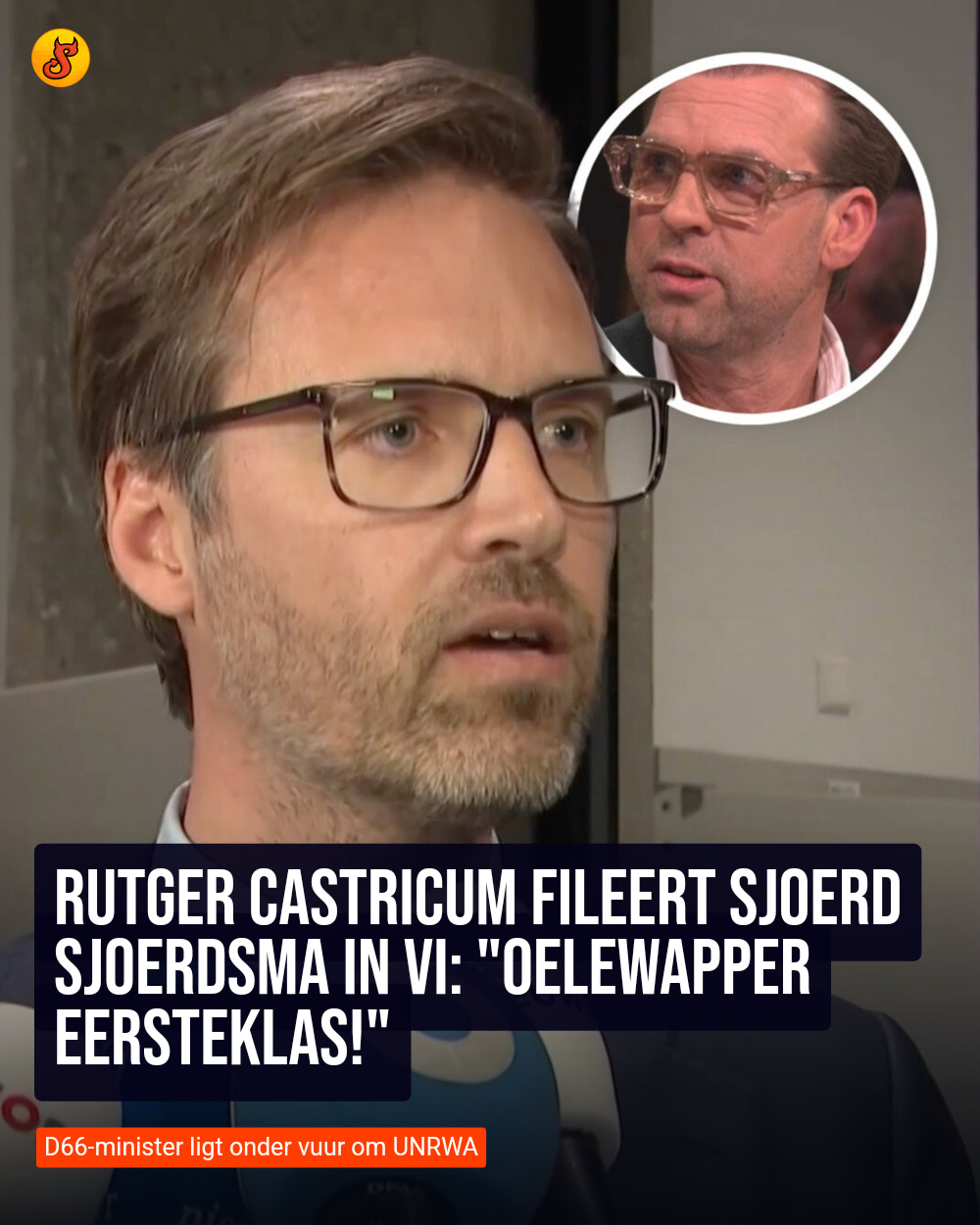 Rutger Castricum fileert Sjoerd Sjoerdsma in VI: "Oelewapper eersteklas!"