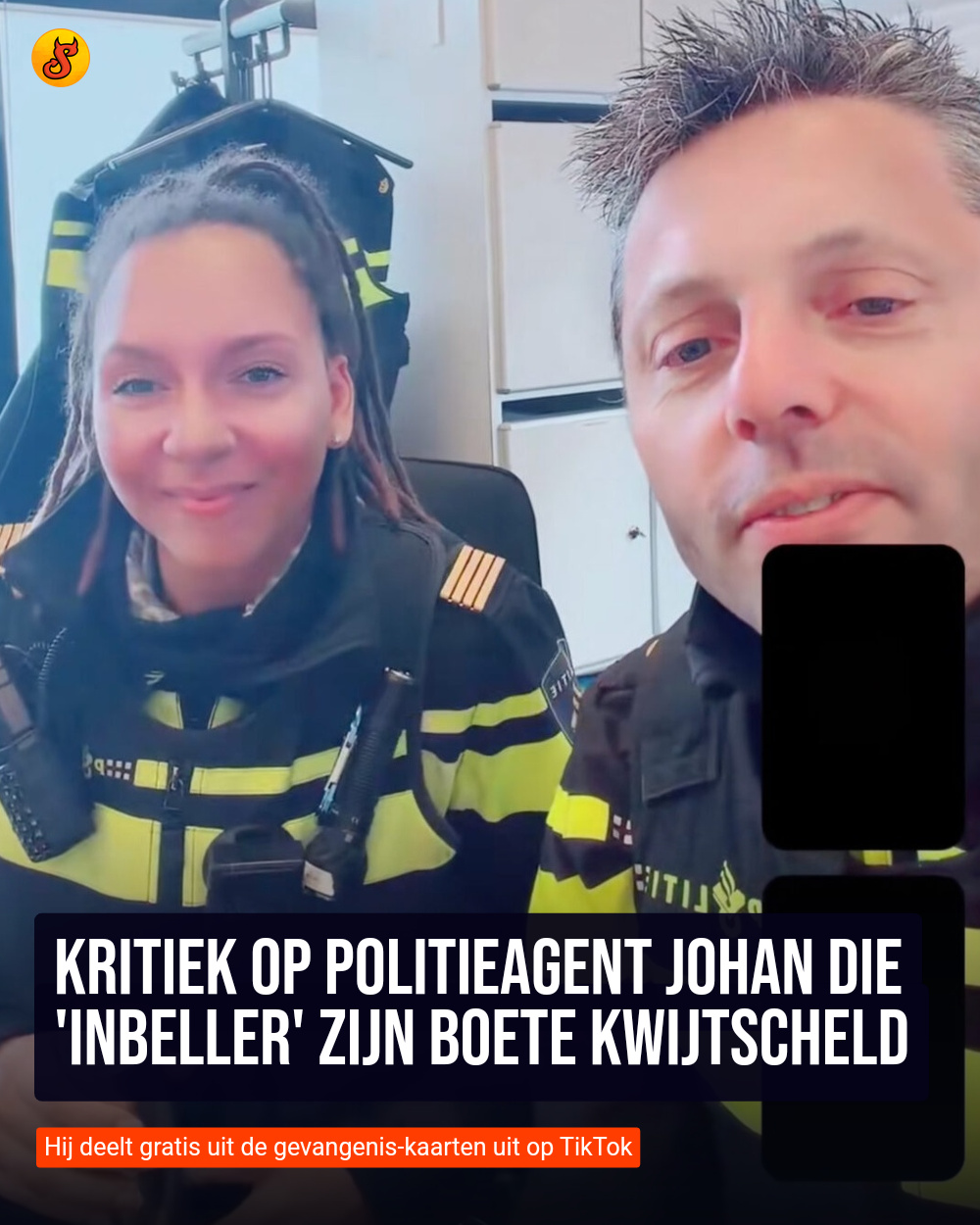Kritiek op politieagent Johan die 'inbeller' zijn boete kwijtscheld