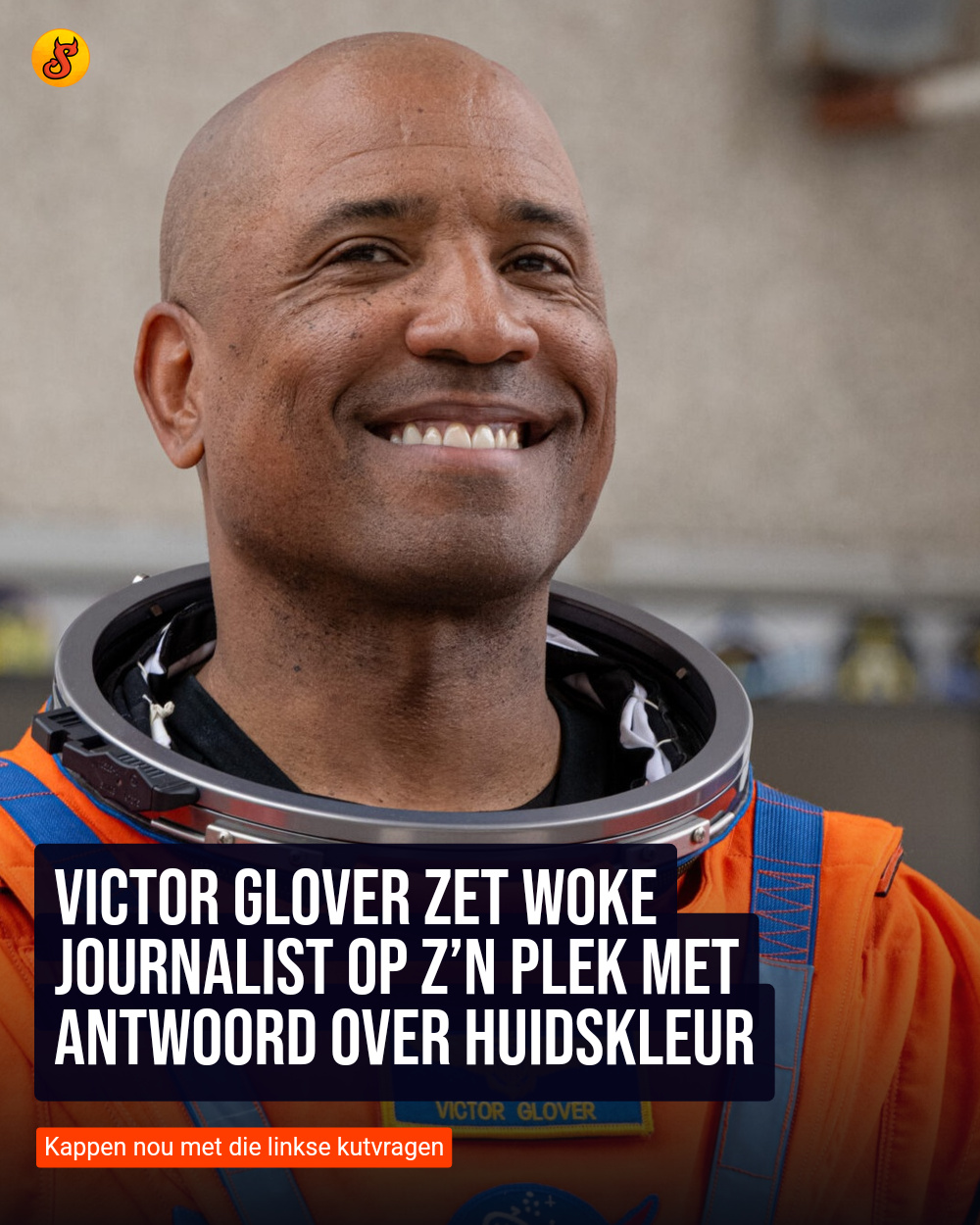 Victor Glover zet woke journalist op z’n plek met antwoord over huidskleur
