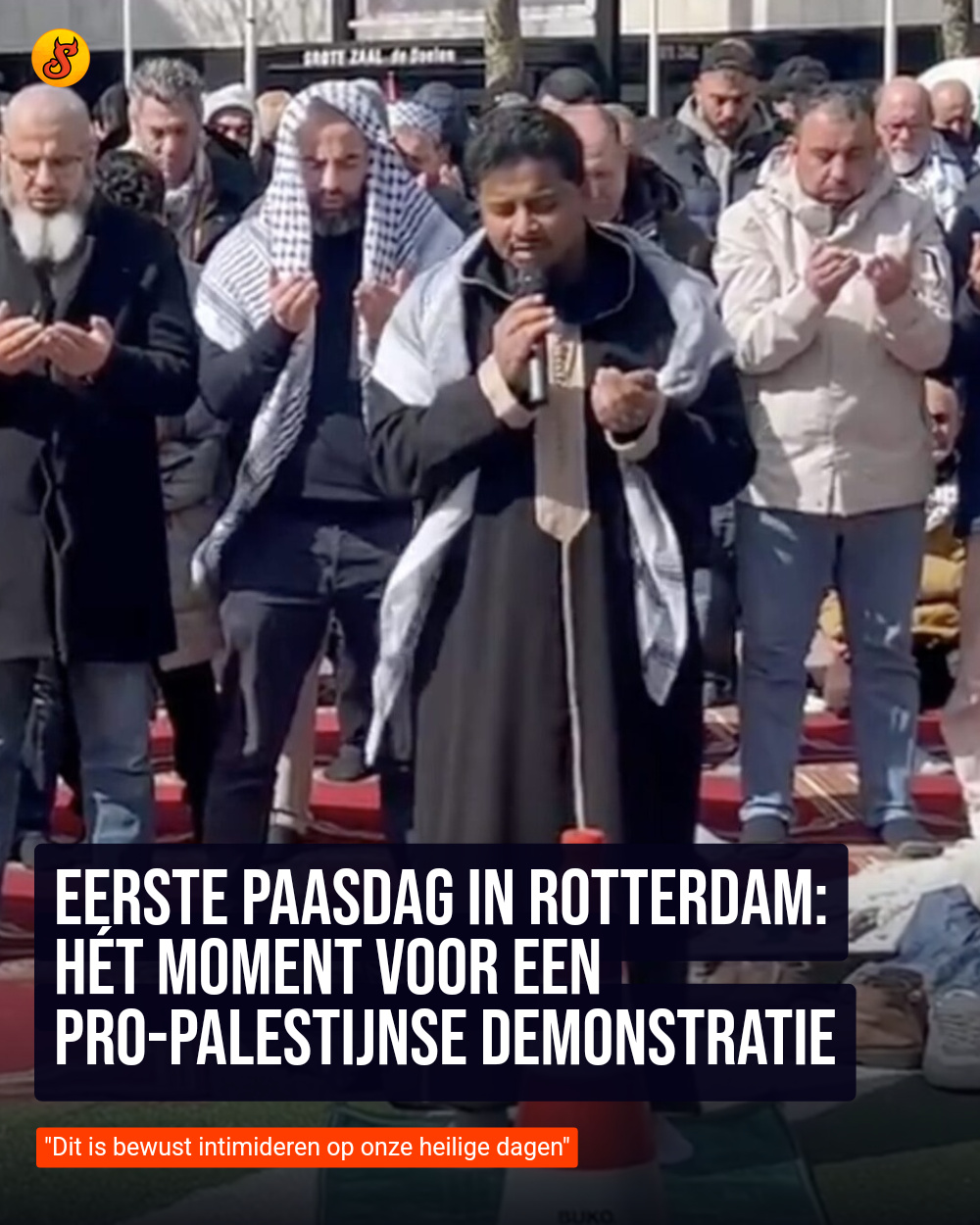 Eerste Paasdag in Rotterdam: Hét moment voor een pro-Palestijnse demonstratie