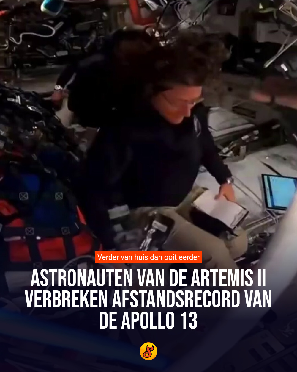 Astronauten van de Artemis II verbreken afstandsrecord van de Apollo 13