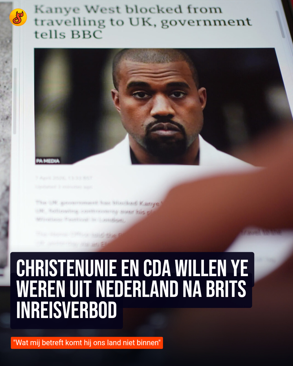 ChristenUnie en CDA willen Ye weren uit Nederland na Brits inreisverbod