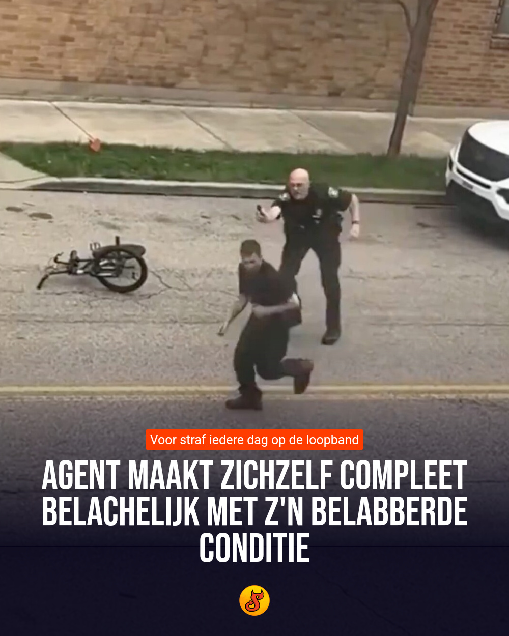 Agent maakt zichzelf compleet belachelijk met z'n belabberde conditie