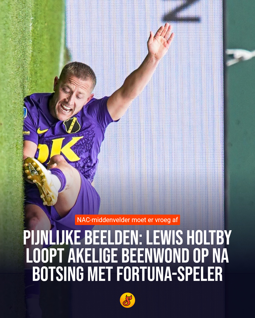Pijnlijke beelden: Lewis Holtby loopt akelige beenwond op na botsing met Fortuna-speler