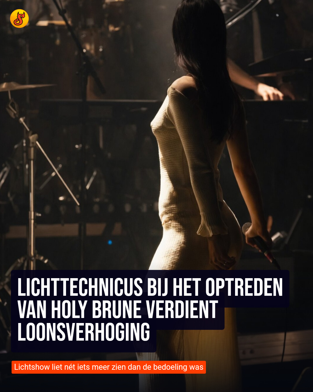 Lichttechnicus bij het optreden van Holy Brune verdient loonsverhoging