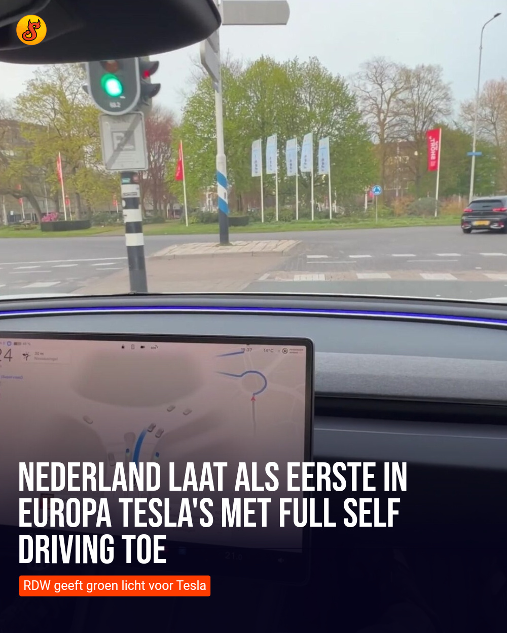 Nederland laat als eerste in Europa Tesla's met Full Self Driving toe